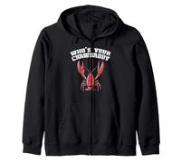 Crayfish Whos Your Crawdaddy Funny Crawfish Crawdad Men Zip Hoodie