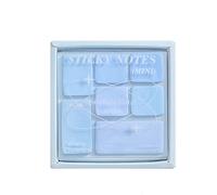 crayfomo 3Pcs Blue Cute Sticky Notes, 102mmx102mm, With 210 Notes The Cute Blue Self-Adhesive Sticky Notes Are Suitable For Office, Study, And Daily Life