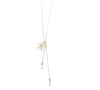 crayfomo Adjustable Flower Drawstring Necklace, Gentle Collarbone Chain, Atmospheric Accessory, Suitable for Women Who Pursue a Dynamic and Exquisite Style to Wear