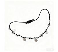 crayfomo Boho Silver Disc Macrame Bracelet for Women,Unique Bohemian Design, Adjustable Macrame Fit, Minimalist Silver Accents, Handcrafted Style