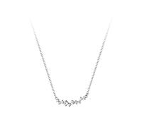 crayfomo Cute Star Smiling Pendant Necklace, Silver Tone Gradient Size Stars, Romantic Twinkle Accessory for Her
