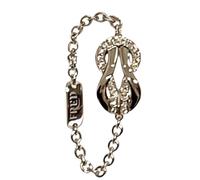 crayfomo Dainty Chain Ring for Women, Lucky U Shape Dangling Link Finger Ring, Minimalist Stackable Statement Jewelry for Daily Party Anniversary