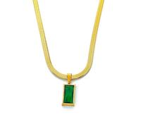 crayfomo Emerald Zircon Pendant, Women's Necklace, Exquisite Women's Jewelry, Simple And Elegant Necklace, a Gift For Wives, Friends, And Daughters