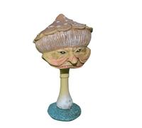 crayfomo Enchanted Gothic Witch Statue - Hand-Painted Halloween Decor for Outdoor & Indoor, Mushroom Fairy Garden Accent, Witchcraft Home Guardian