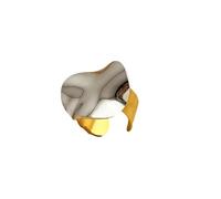 crayfomo European and American Fashion Personality Design Irregular Ring, Exaggerated Style Curve Geometric Arc Opening Ring