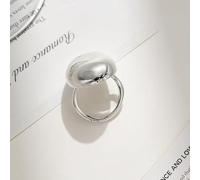 crayfomo European and American Fashion Personality Design Irregular Ring, Exaggerated Style Curve Geometric Arc Opening Ring