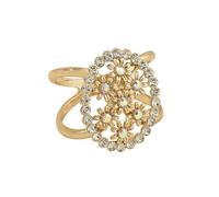 crayfomo Extra Large Floral Oval Scarf Ring, 4x3.5cm Elegant Shawl Buckle for Coats Belts and Scarves, Antique Gold Alloy Accessory(Oval)