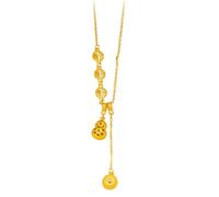 crayfomo Gold Calabash Charm Pendant Necklace,Gold Plated Dainty Gold Necklaces