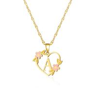 crayfomo Letter A Love Surname Necklace, Unique Flower Decorative Pendant, Suitable for Women's Daily Wear, Various Festivals, and Gift Giving