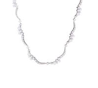 crayfomo Light Luxury Pearl Necklace, Sparkling Zircon Necklace, Versatile Charm Accessories, Suitable for Women's Daily Commuters to Wear