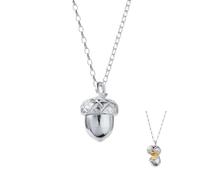 crayfomo Openable Acorn Pendant Necklace Two-color with Golden Heart Inside Heart Acorn Charm Pendant Women Jewelry