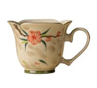 crayfomo Peach Blossom Tea Cup, 2.72 inches in Diameter, for Traditional Chinese Tea Ceremonies, Hand-Painted Textured Glaze Floral Design (Peach Blossom Tea Cups Gift Set)