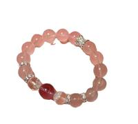 crayfomo Pink Artificial Crystal Bracelet Brings Good Luck and Is Suitable as a Gift for Ladies, Mothers, and Girlfriends