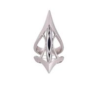 crayfomo Sacred Emblem Ring, Ethereal Vintage Cold Tone Adjustable Unisex Ring, Minimalist Gothic Cathedral Inspired Statement Jewelry