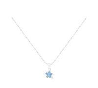 crayfomo Silver Blue Star Pendant Necklace for Women, Elegant Jewelry for Daily Wear,Cute and Simple Design for Women,for Vacation