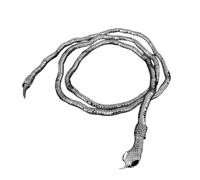 crayfomo Silver Cobra Snake Necklace - Wrap-Around Statement Serpent Choker Jewelry for Bold Style Suitable for Parties, Concerts and Daily Life