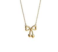 crayfomo Sweet Cherry Love Necklace, Light Luxury niche collarbone chain, Versatile daily accessory, suitable for light mature style girls, commuting dates, and student party dressing crowd.
