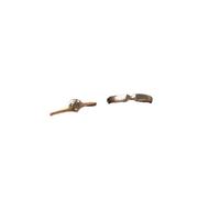 crayfomo Two Gold Rings Stackable Or Wear Separately Adjustable Size Plain Band & Small Round Diamond Style Minimalist And Elegant Low-Key Design Suitable For Men And Women