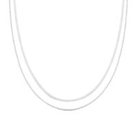 crayfomo Two-Layer Snake Chain Neck Ornaments, Silver Tone Titanium Steel Stackable Collar Jewelry Adjustable For Summer Daily Dating Office Party Holiday Gift For Adults