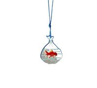crayfomo Whimsical Goldfish in Bag Hanging Ornament,Cute Novelty Design, The Feeling of Summer and Cute,Vibrant Red Goldfish