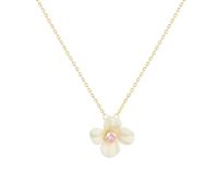 crayfomo White Flower Pendant Necklace 40cm Adjustable Jewelry Gift for Mother's Day
