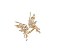 crayfomo Women's Gold-Tone Angel Wing Statement Ring: Dramatic 3D Wing Design, Polished Gold Finish, Bold Statement Style, Comfortable Open Band