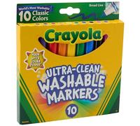 Crayola 10 Ct Ultraclean Broad Line Washable Markers, Color Max
