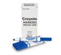 Crayola 12 Count Washable Bulk Markers, Blue