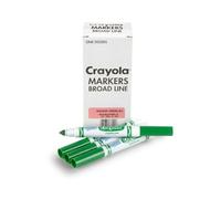 Crayola Green Washable Markers, Broad Line Markers, 12 Count, Model: 58-7800-044