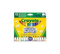 CRAYOLA 12 Washable Fibre-Tip Pens With Maxi Tip