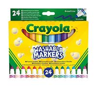 24 Washable Multi-Coloured Fine Tip Marker Pens for School & Leisure Use