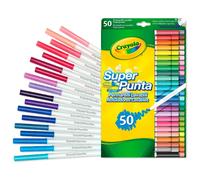Crayola Washable Medium Tip School Leisure Marker Pens Assorted Colours 50 Pezzi various