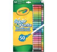 Crayola Washable Medium Tip School Leisure Marker Pens Assorted Colours 50 Pezzi various