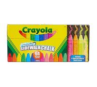 Crayola Washable Sidewalk Chalk, Multi-Colour, 64 Count (Pack of 1)