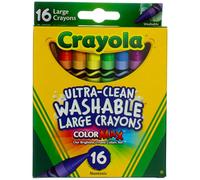 Crayola 52-3281 Large Washable Crayons Assorted Colors 16 Count