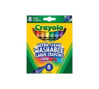 Crayola 523280 Ultra-Clean Washable Crayons Large 8 Colors/Box