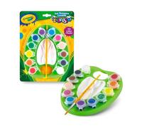 CRAYOLA 54-1066 Children's Washable Paint Set with Brush, Assorted Colours, Set of 12 Colours, 1 Palette, 1 Brush, Resealable and Refillable Tempera Jars