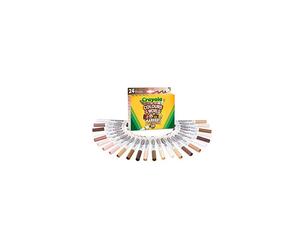 CRAYOLA 58-7804 Washable Maxi Tip Markers, Pack of 24, Assorted Represent The Skin Colour of People Around The World, No Color, 24 Count (Pack of 1)