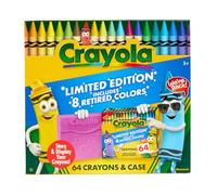 Crayola 64 Count Crayons, with Limited Edition Colors & Plastic Case, Coloring Set, Gift for Kids Ages 3 & Up