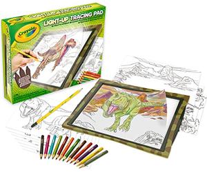 CRAYOLA - 74-7497 Dinosaur Light Up Tracing Pad Dinosaurs Memo Board for Leisure and Traveling Gift Idea