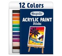 Crayola Acrylic Paint Doodle Sticks (12ct), Acrylic Paint Marker Set for Kids, Quick Dry, Multi-Surface, Less Mess, Kids Craft Supplies, Ages 8+