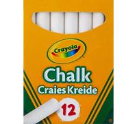 CRAYOLA Anti-Dust White Chalk 12 Count (Pack of 1) | Smooth Texture Makes Writing & Drawing on Blackboards