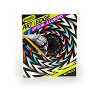 CRAYOLA Art With Edge Optical Illusions Coloring Pages (40pgs), Adult Coloring, 3D Art, Gift for Teens & Adults