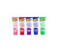 Crayola Bathtub Fingerpaint 5 Color Variety Pack, 3 Ounce Tubes (Razzmatazz Pink, Vivid Violet, Radical Red Raspberry, Robin's Egg Blue, Electric Lime Green)