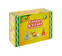 Crayola Big Activity Box Art Case with 30 Creative Pieces - Colour-In Canvas, World Map, Wooden Magnets & Velvet Sheets - Complete Craft Set for Kids with Pencil Case, Crayons & Markers for Ages 3+