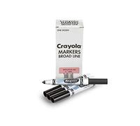 Crayola Black Washable Markers, Broad Line Markers, 12 Count