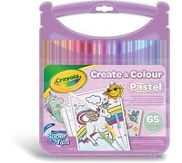 CRAYOLA Briefcase 65 Washable markers pastel colors