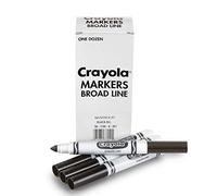 Crayola Black Markers, School Supplies, At Home Crafts for Kids, 12 Count