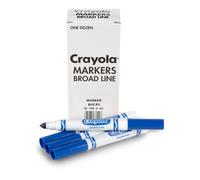 Crayola Broad Line Markers - Blue (12Ct) Markers for Kids Bulk School Supplies for Teachers Nontoxic Marker Refill with Reusable Box