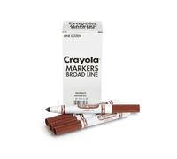 Crayola Broad Line Markers Brown 12 Count Bulk Markers